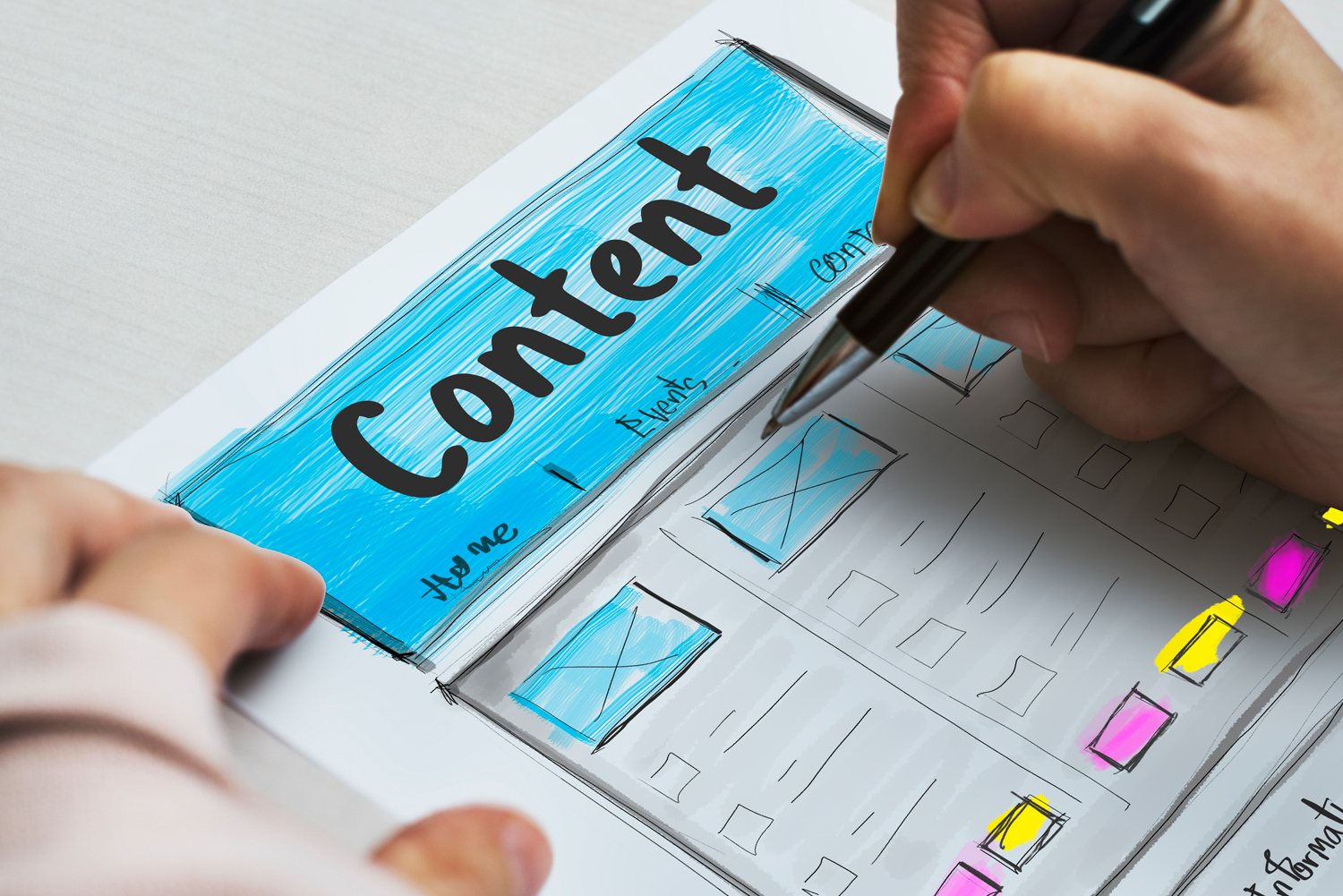 hands of web marketer